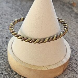 Twisted Gold-Tone Bracelet Cuff Women's Jewelry Neutral Boho Fall